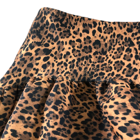 River Island UK18 Women's Leopard Print Bubble Hem Skirt