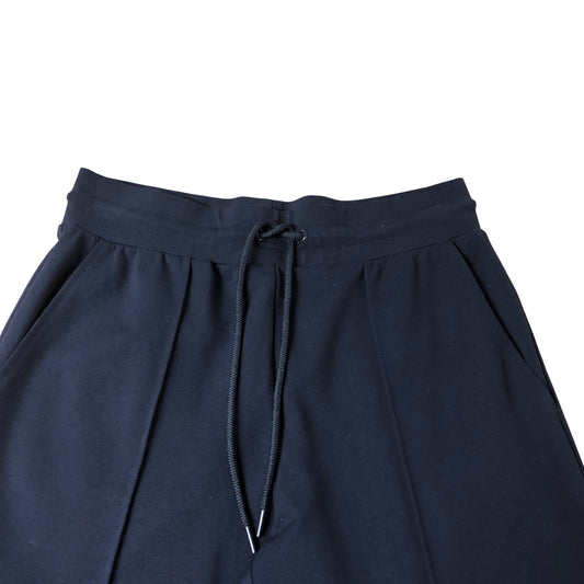 Cargo Trousers UK12 Women's Wide Leg Navy Blue Stretch Viscose