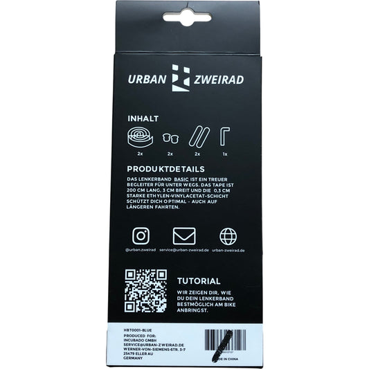 URBAN ZWEIRAD Basic Handlebar Tape Blue Cycling Accessories Grip Firm Comfort