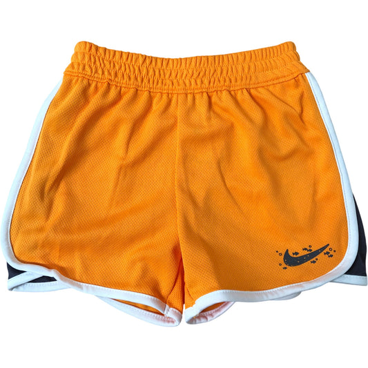 Nike Orange Sports Shorts Size 18M Girls Activewear Polyester Breathable