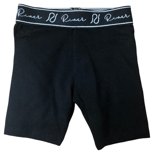 River Island Black Baby Shorts 6-9 Months Cotton Stretch Comfortable