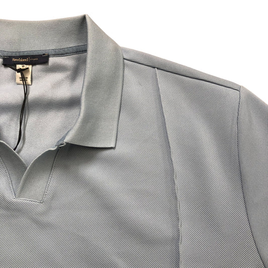 River Island Studios Polo Shirt XL Men's Light Blue Short Sleeve Fashion