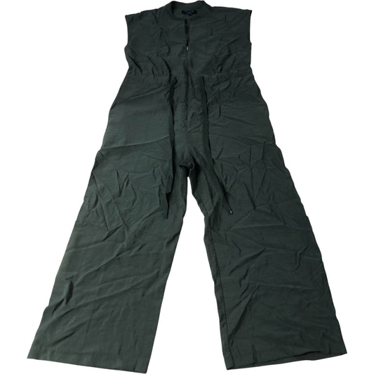 Branded Petite Jumpsuit UK10 Women's Olive Green Zip Up Sleeveless