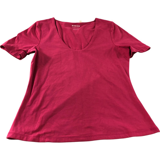 Boden Pink Round Scoop T-Shirt - Size 12