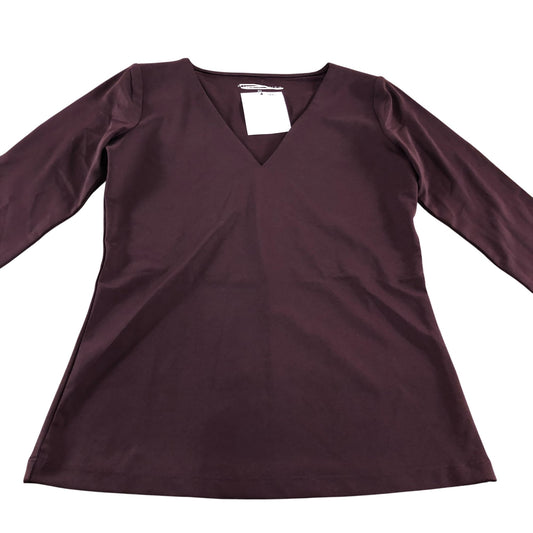 Branded Burgundy V Neck Layering Top - Size 8