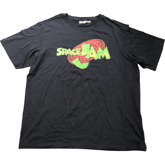 Space Jam XL Men's Black T-Shirt Short Sleeve Graphic Tee Cotton 100%