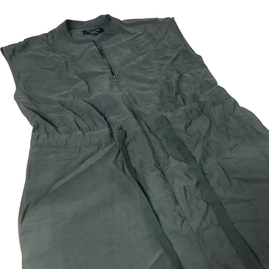 Branded Petite Jumpsuit UK10 Women's Olive Green Zip Up Sleeveless