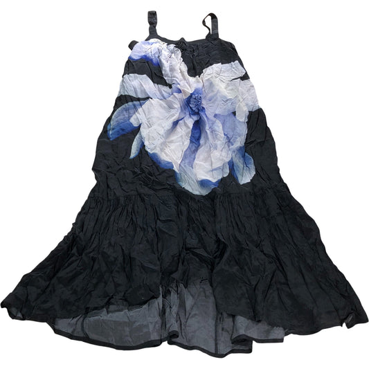 Branded Blue Floral Print Maxi Dress - Size 8