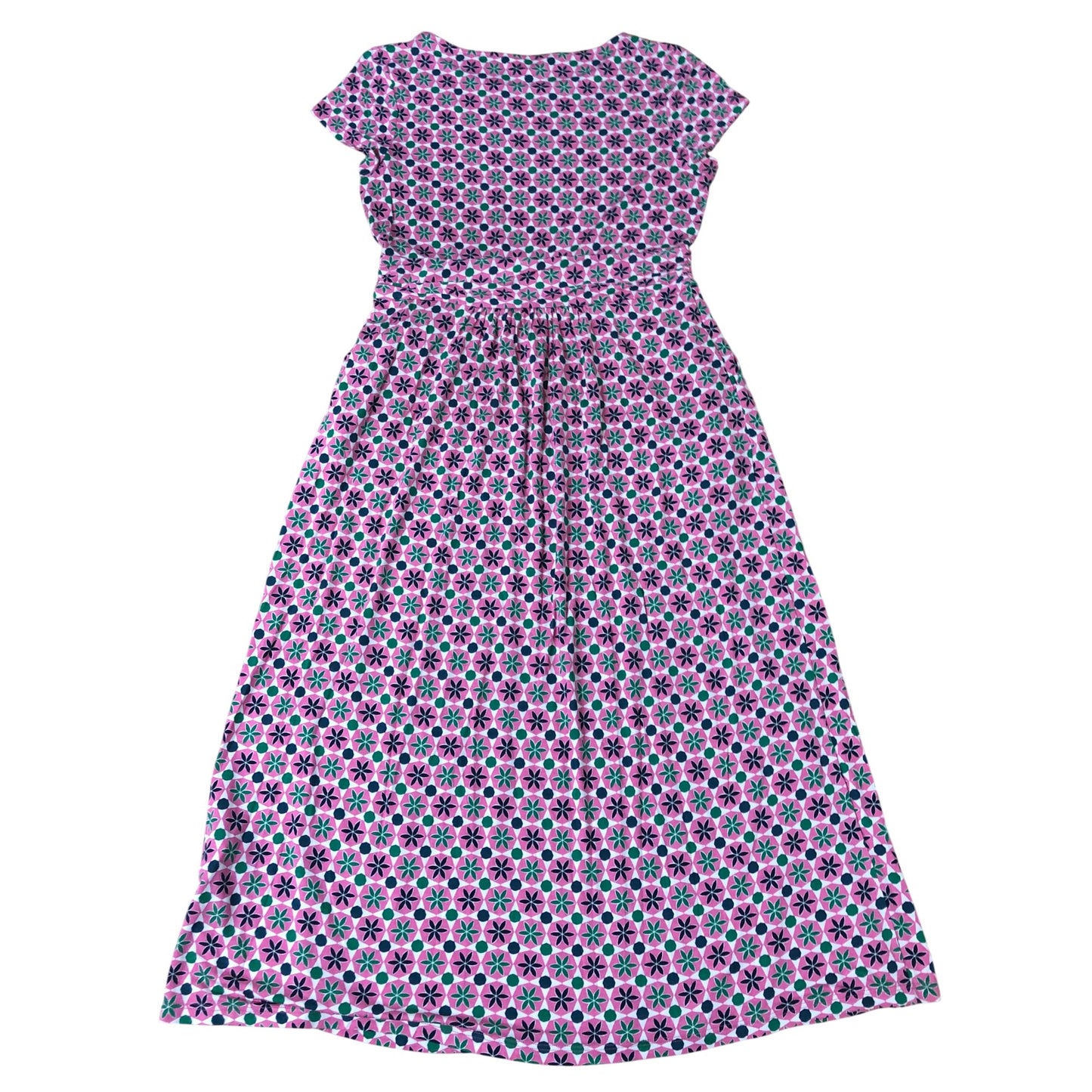 Floral Print Dress UK12 Women's Short Sleeve Comfortable Viscose