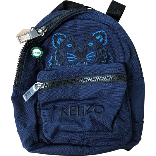 Kenzo Paris Mini Tiger Backpack Navy Blue Adjustable Straps