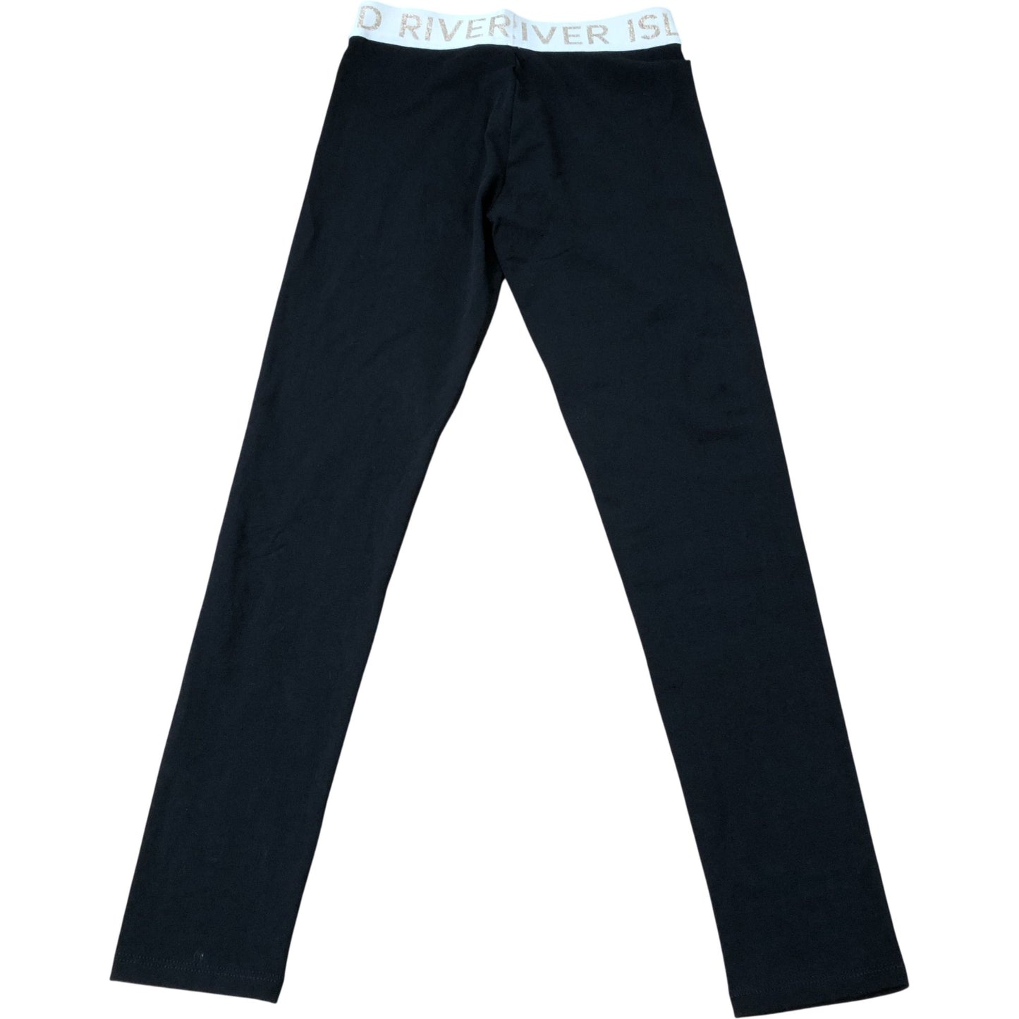 River Island Girl's Black Leggings Stretch Comfortable Fit 9-10 Years