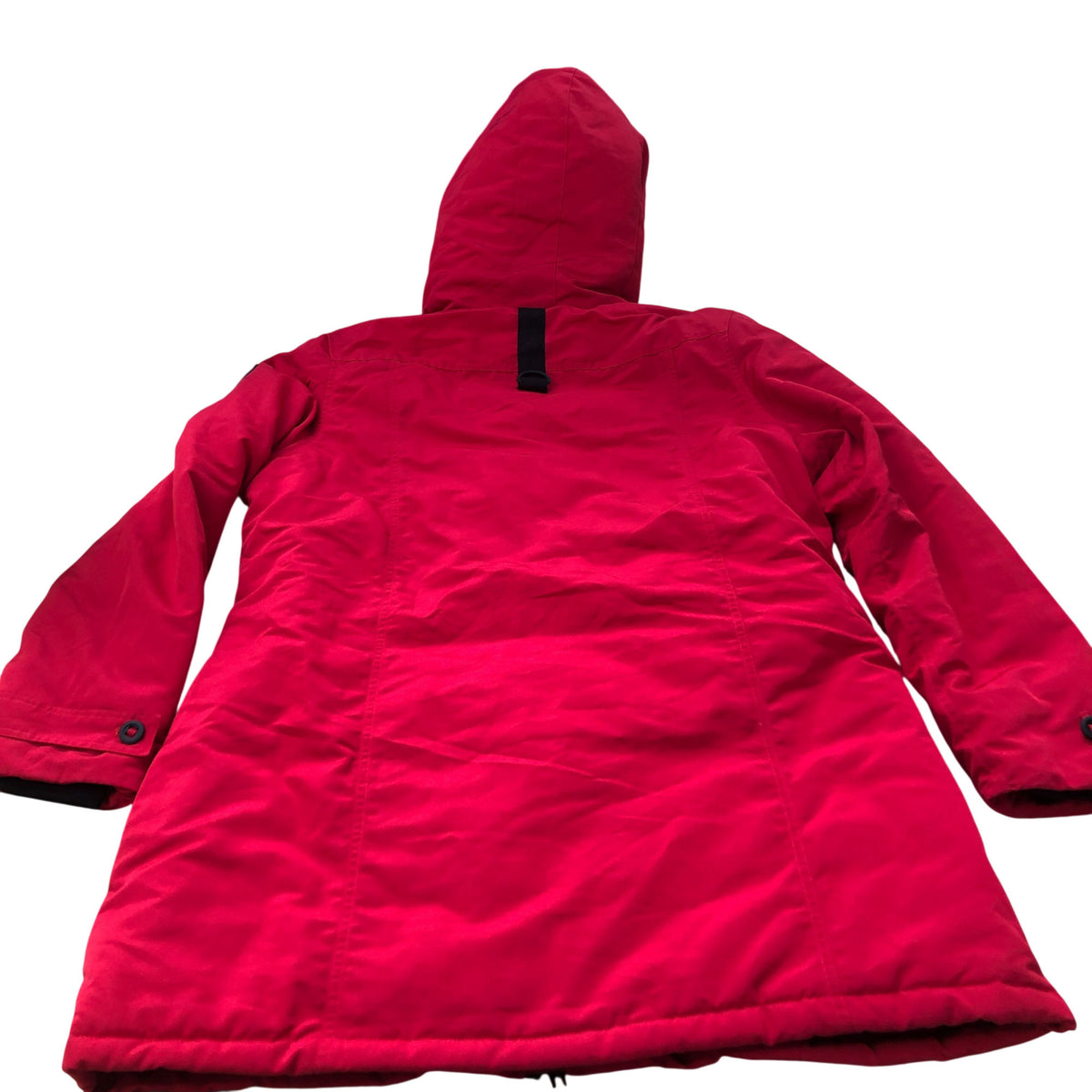 Brave Soul Parka Coat Women's Red Fur Hooded Winter Jacket UK16