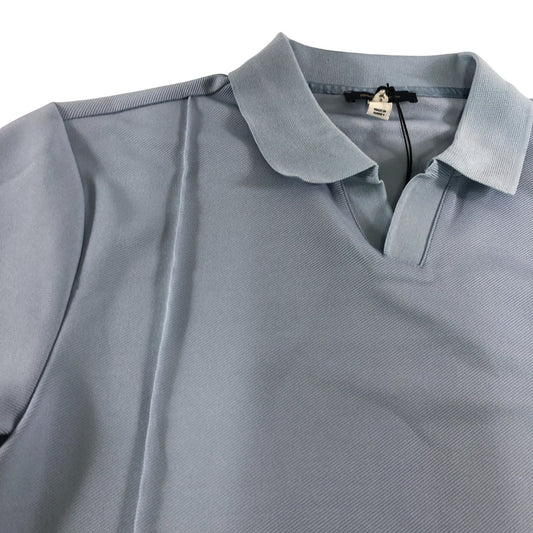 River Island Polo Shirt UK M Men's Light Blue Short Sleeve Casual Top