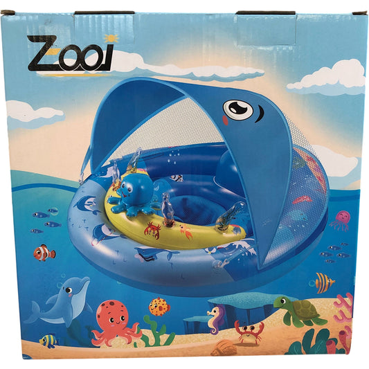 Zooi Baby Swimming Float Pool Ring Inflatable with Shade New