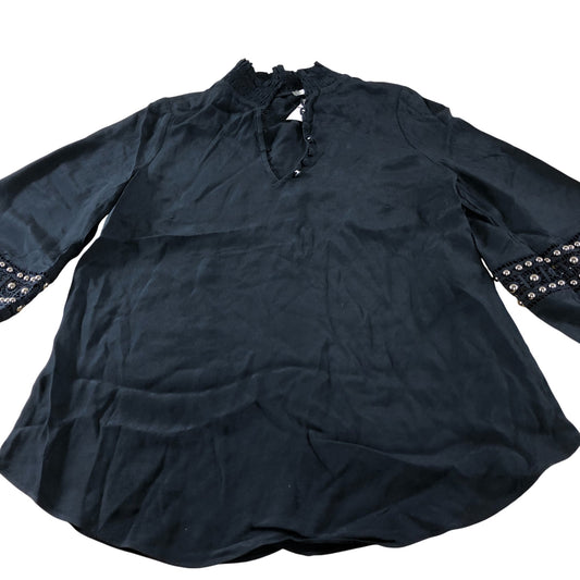 Branded Navy Beaded Top - Size 6