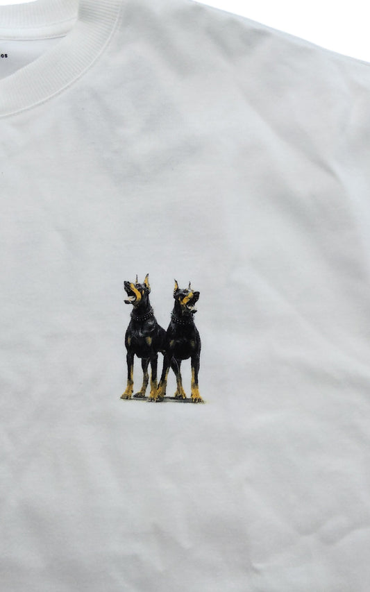 River Island Modern Revival T-Shirt UK M Men's White Cotton Graphic Tee