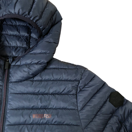 Weird Fish Flete Navy Medium Men's Lightweight Showerproof Padded Jacket