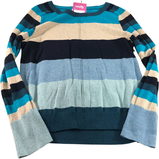 Stripe Jumper Women's Long Sleeve UK Size Organic Cotton Merino