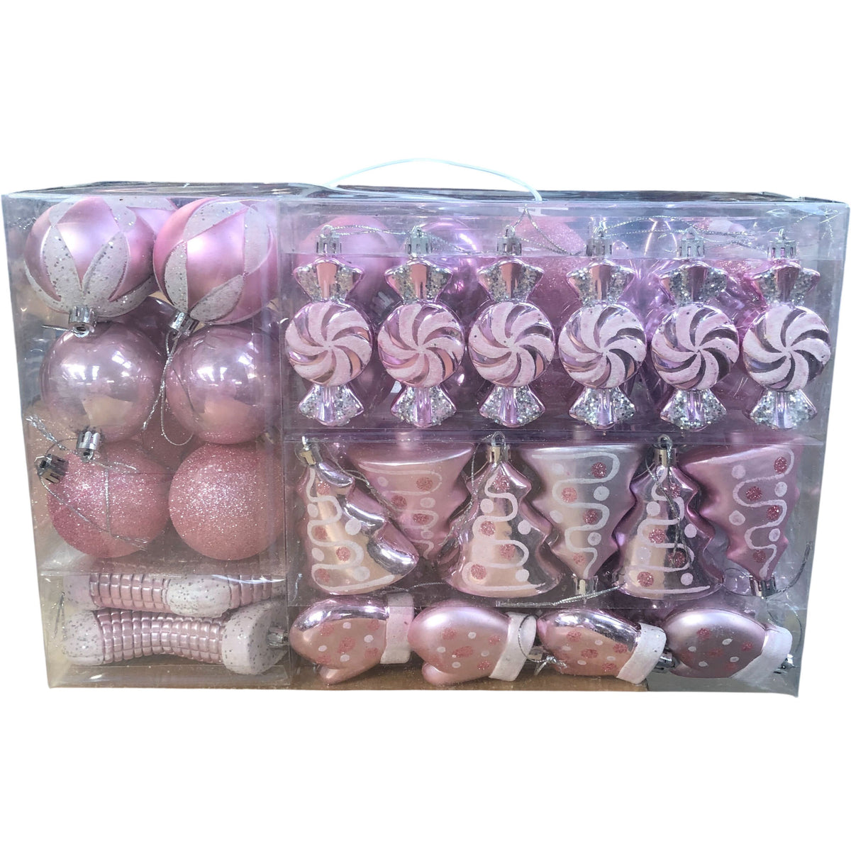 Sea Team 77 Pack Christmas Tree Ornaments Pink Decorations Assorted Set