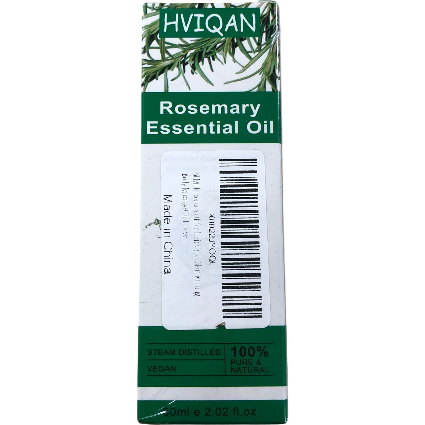 HVIQAN Rosemary Essential Oil 60ml 100% Pure Natural Vegan Health Care