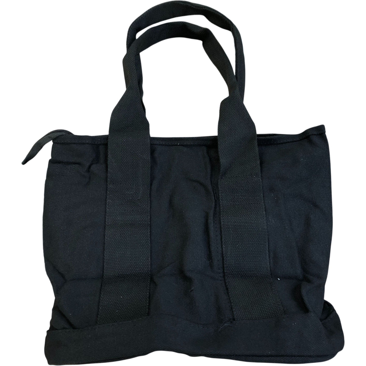 Aucuu Canvas Tote Bag Reusable Black 100% Cotton