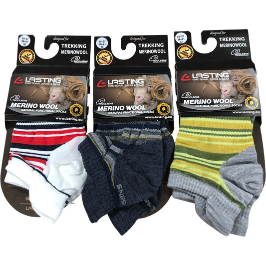 Lasting Trekking Merino Wool Socks UK 5-7.5 Wool Blend Natural 3 Pairs