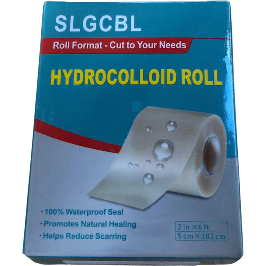SLGCBG Hydrocolloid Roll 2in X 6ft Waterproof Adhesive Wound Care Bandage