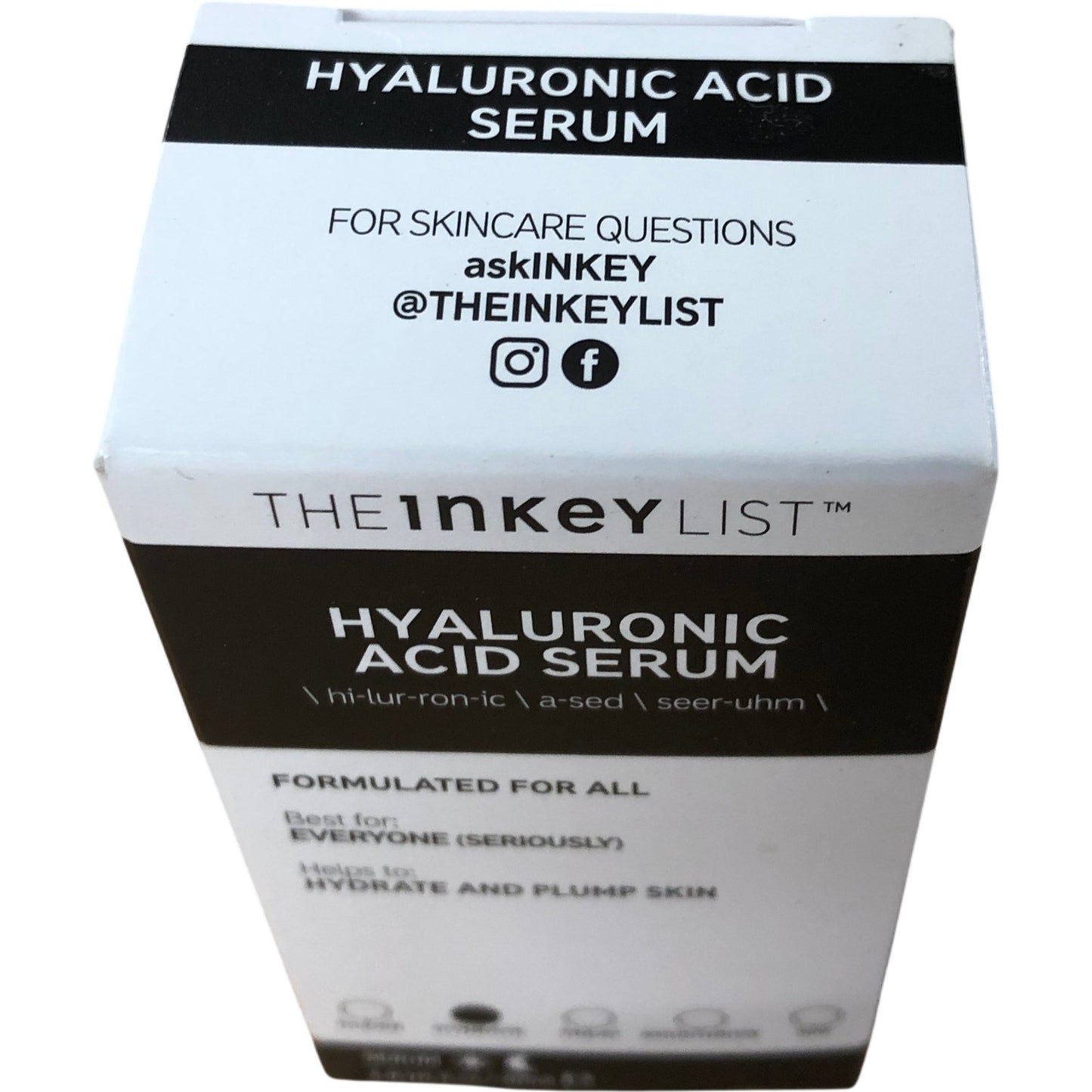 THE INKEY LIST Hyaluronic Acid Serum 30ml Hydrate Plump Skin Moisturiser