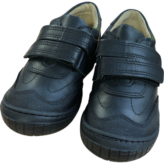 Hampton Jude Leather School Shoe Kids Black Athletic Trainers 9.5 Youth