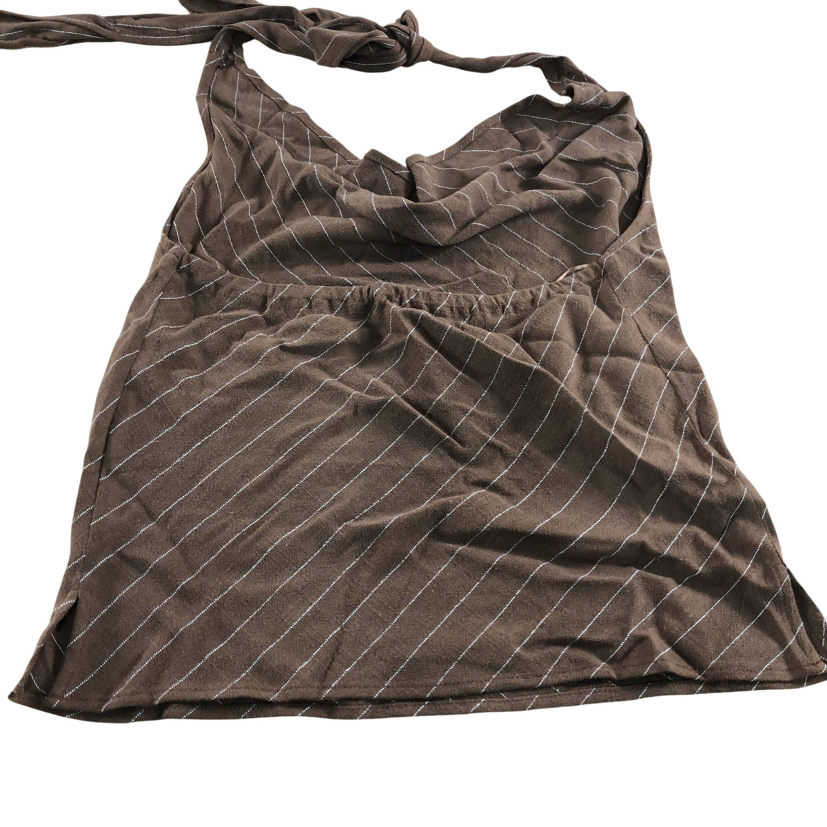 River Island Women's Brown Striped Halter Neck Top Size UK6