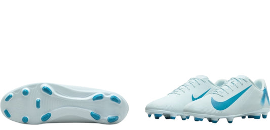 NIKE Mercurial Football Boots Size 3.5UK Men's White Blue AG1 Performance