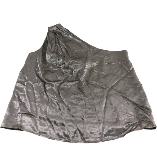 Branded Brown Metallic One Shoulder Top - Size 14