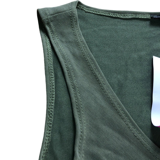 River Island Khaki Sleeveless Maxi Dress - Size 8