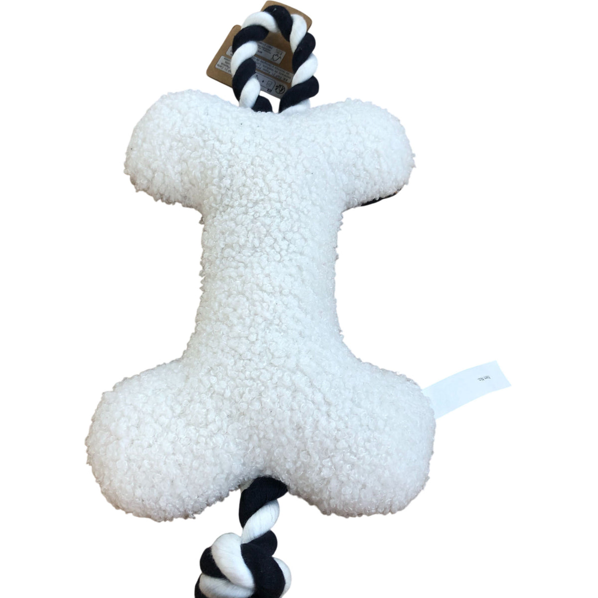 Soft Bone Shaped Dog Toy With Rope Handle WOOF Design Pet Supplies