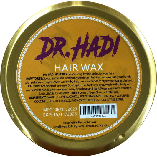 Dr Hadi Hair Wax 130g Ultra Edge Control Hair Styling Strength 3