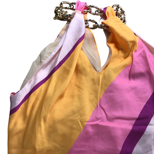 River Island Maxi Dress UK16 Women's Multicoloured Sleeveless V Neck