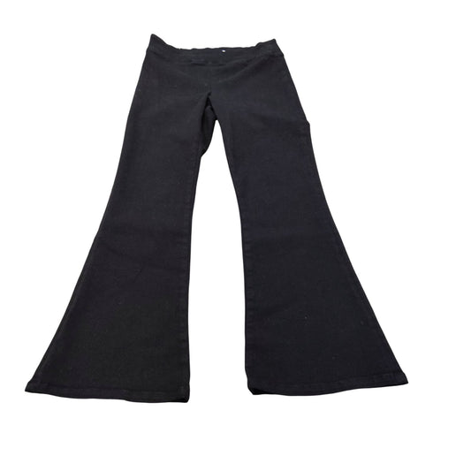 Premium Black Flared Trousers Size 12 Women's Cotton Stretch Casual Wear