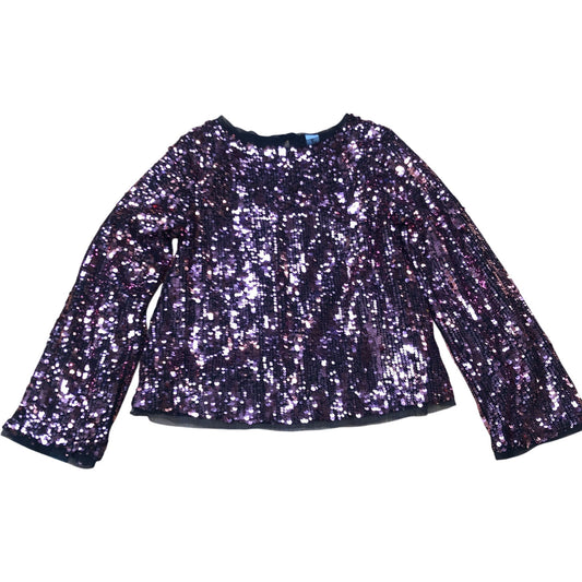Kids Purple Sequin & Mesh Long Sleeved Top 8 Years