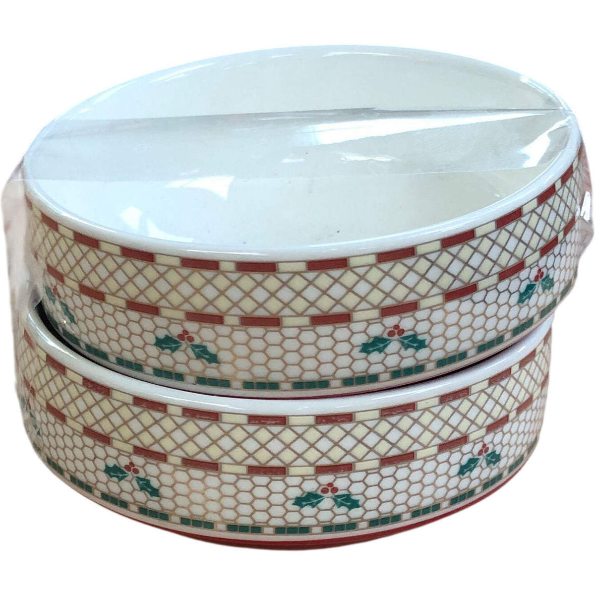 Small Decorative Christmas Dip Bowls Set of Two