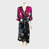 Branded Pink and Navy floral Kimono Midi Dress