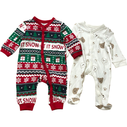 So Cute Baby Bodysuits 0-3 Months 62cm & 0 Months 56cm Winter Theme Design