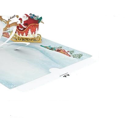 Hartensteler Pop-Up Christmas Card Santa and Reindeer