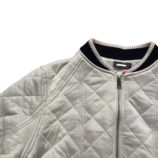Cream Quilted Bomber Jacket Size XL