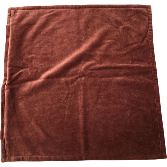 Brown Velvet Cushion Cover Soft Plush Texture Decorative Home Accent 53 x 52cm