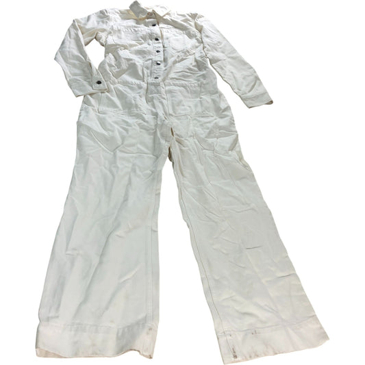 River Island Women's Jumpsuit UK14 Cotton Long Sleeve Utility White