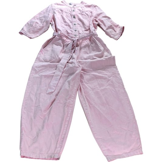 Pink Cotton Women's Jumpsuit - Size 14