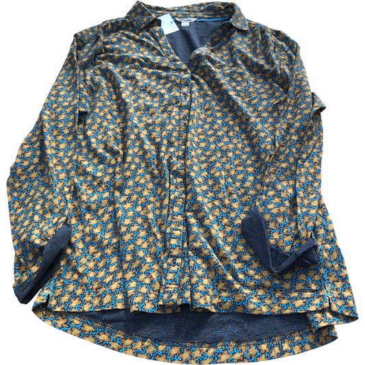 Casual Shirt 100 Cotton Long Sleeve Patterned Size 20 Unique Style