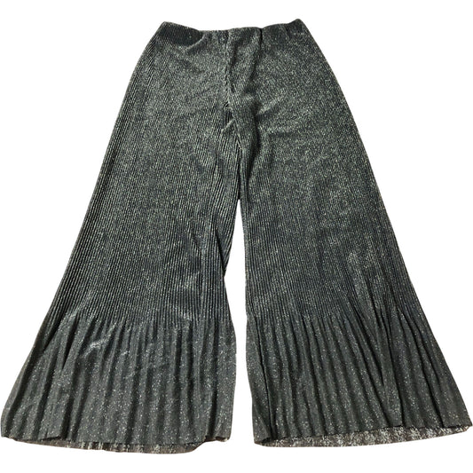 River Island Wide Leg Trousers Women's Shimmering Ribbed Polyester Pairs Gold