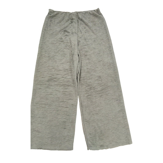 River Island Pleated Trousers UK Large Women's Relaxed Fit Lightweight Green