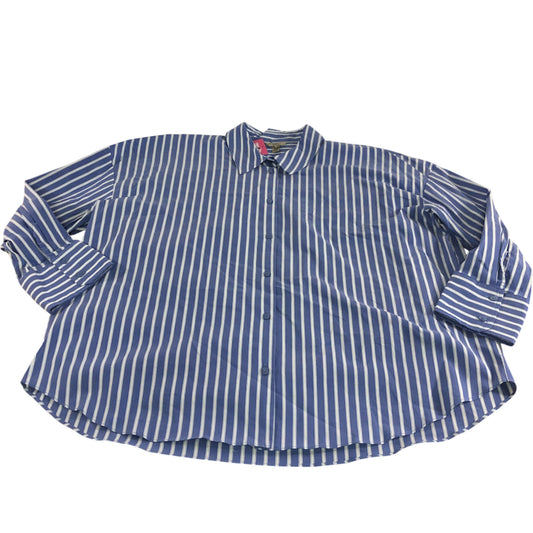 Rivers Island Blue Striped Shirt Size UK20 Women's Long Sleeve